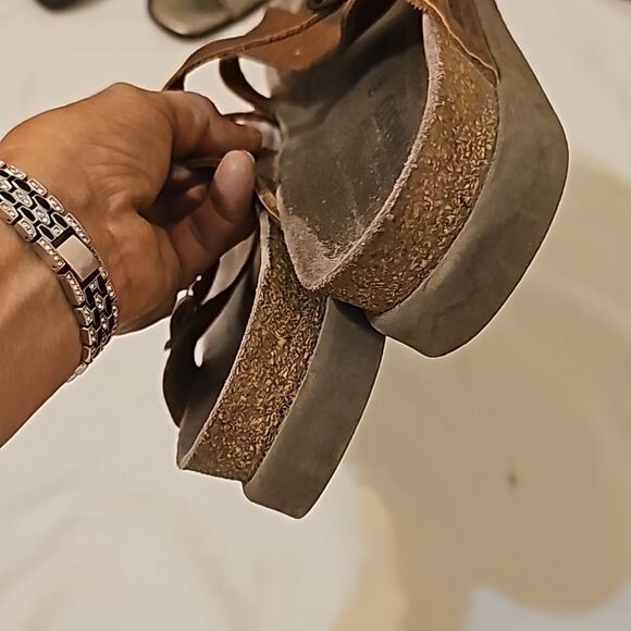 Mephisto brown leather helen toe sandals 39 (9 us) - Picture 7 of 8